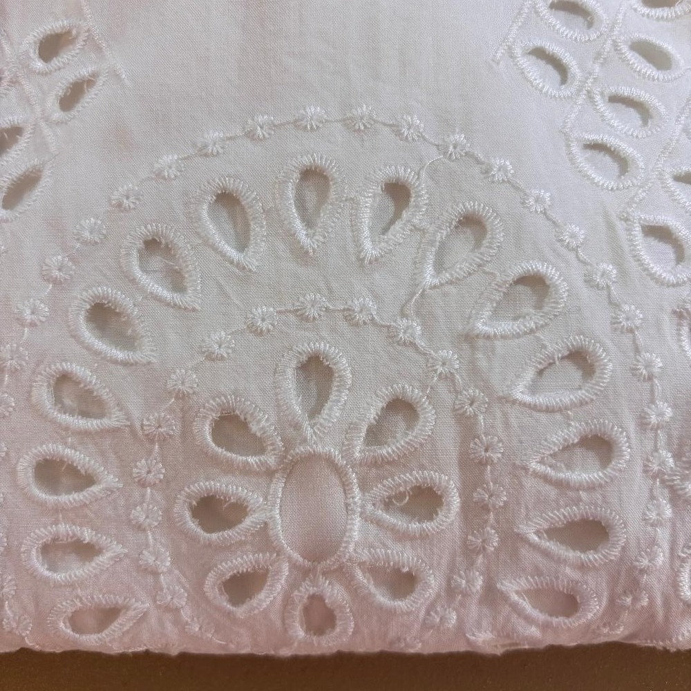 Solitaire Swim White Eyelet Tunic Top Sz L Beach Cover Up Boho resort wear - Picture 7 of 9